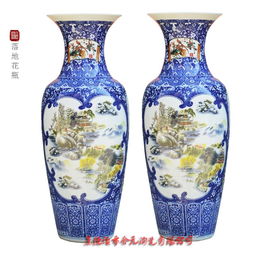 景德镇陶瓷大花瓶厂家,中国红陶瓷花瓶定制可题字