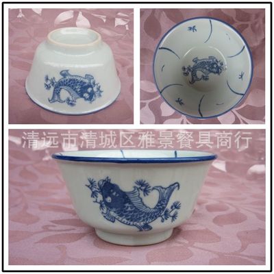 老式泥饭碗 4.5寸陶瓷葵斗碗，怀旧餐厅的匠心之选